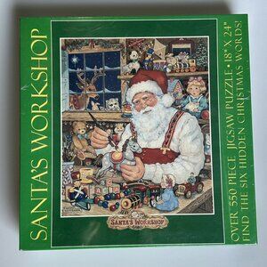 Vintage Santa's Workshop 550 Piece 18" x 24" Jigsaw Puzzle 1996 SEALED NEW!